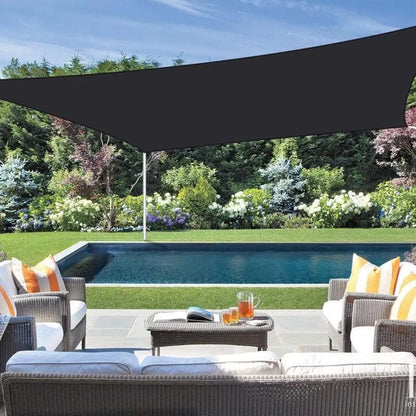 90% Blackout Black Shade Cloth 10x13ft UV Resistant Reinforced Rivets for Outdoor Adventures Camping Garden Patio Greenhouse Mesh Sunshade